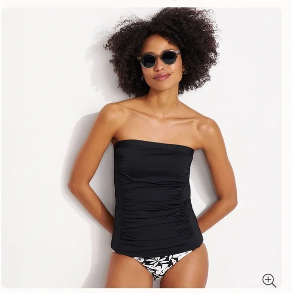 Lands end Bandeau tankini Strapless Black - Picture 6 of 8